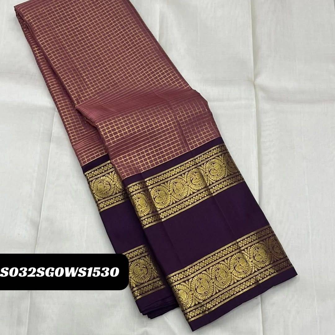 Orange Elegant Banarasi Soft Silk Saree with Zari Motifs & Jacquard Border Blouse